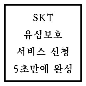 SKT 유심보호서비스 신청